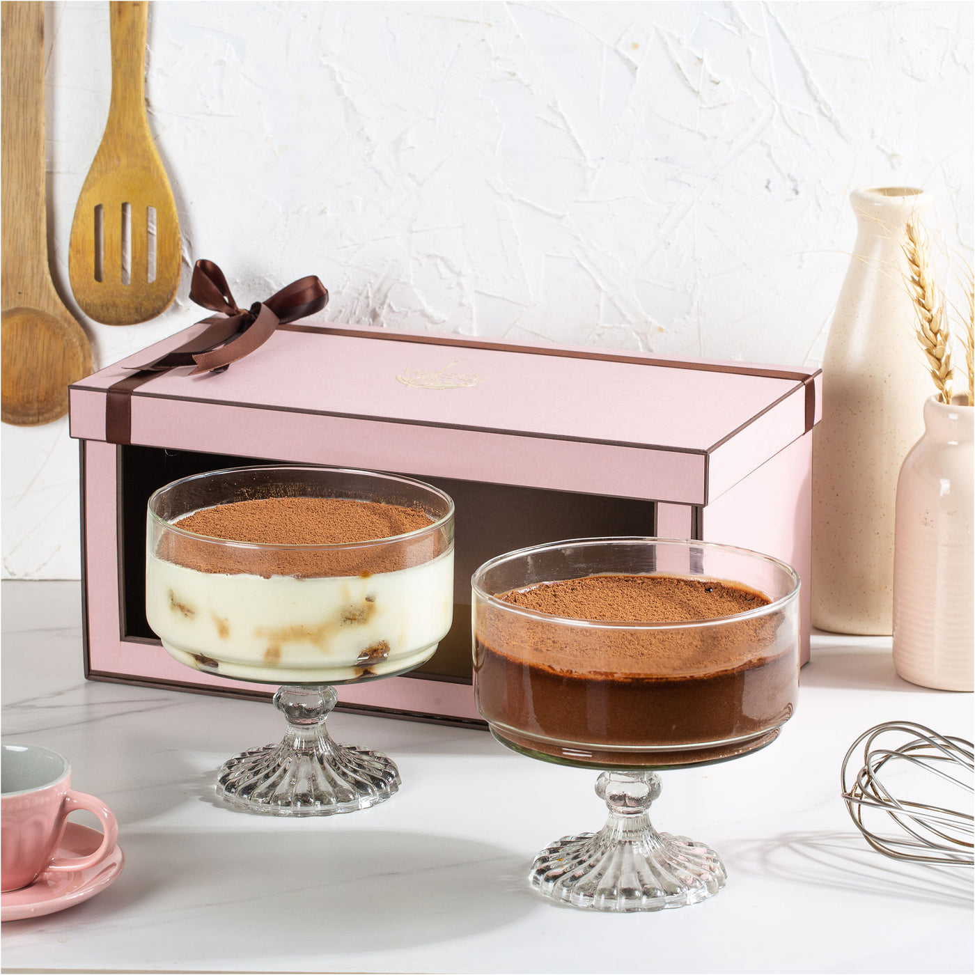 Dark Chocolate Mousse & Classic Tiramisu Twin Gift Box