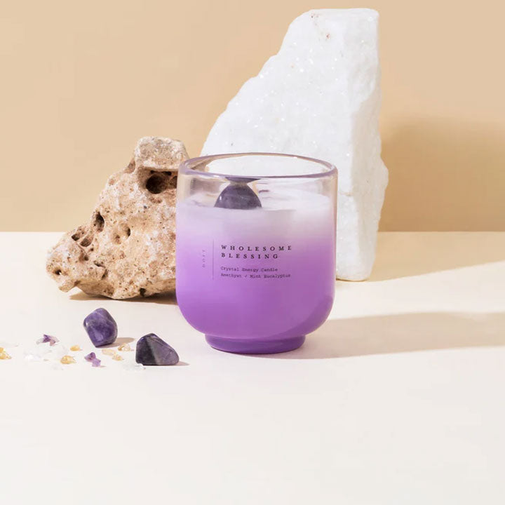 Amethyst & Citrine | Scented Candle | Set of 2