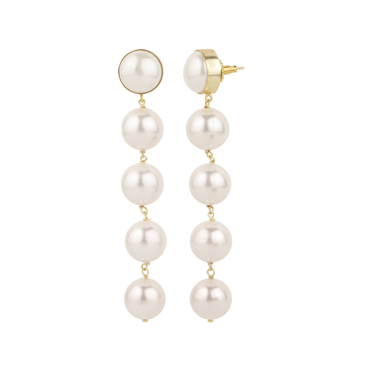 Fiver Pearl Earrings